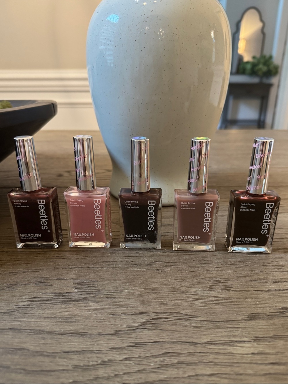 Beetles set of 5 nail polish